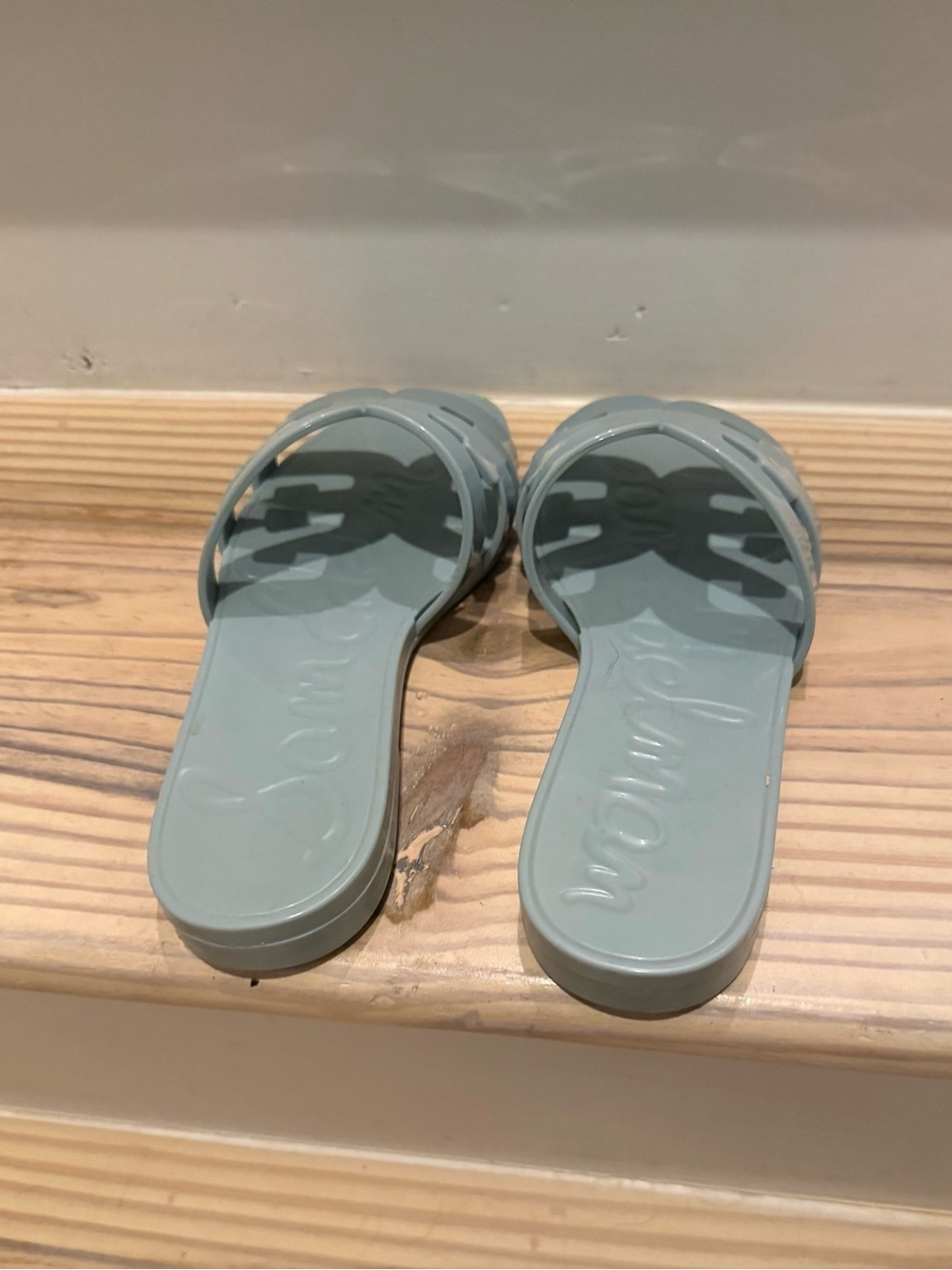 Sam Edelman Womens Bay Jelly Blue Open Toe Slip-On Slide Sandals Size 7 - Picture 5 of 6